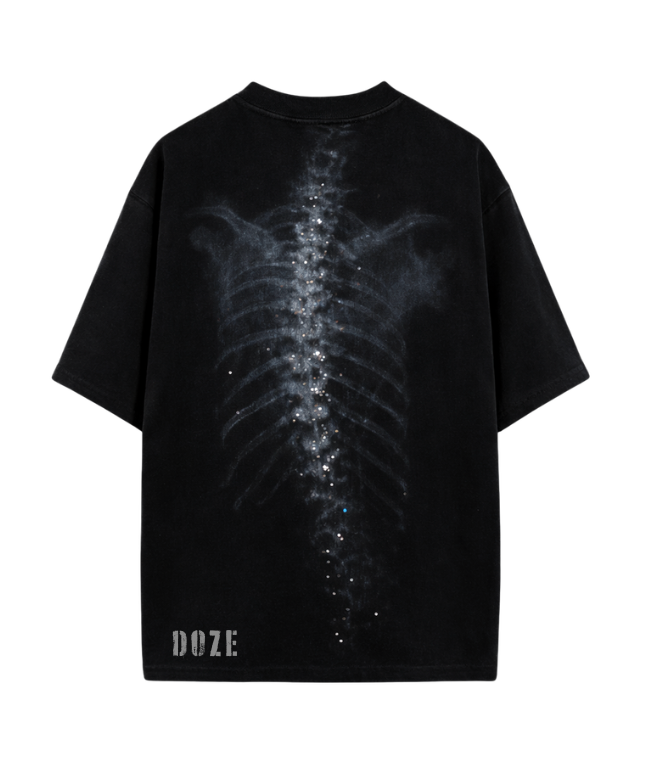 oversized spine with rhinestone tshirt