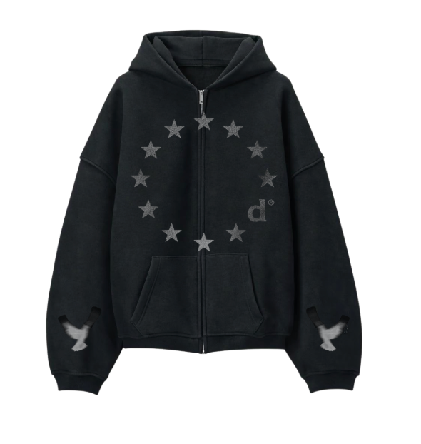 doze dove zip up hoodie